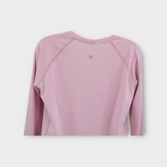 Lululemon Swiftly Tech Long Sleeve Shirt 2.0 Size 12 Pink Strawberry Milkshake - Picture 6 of 9